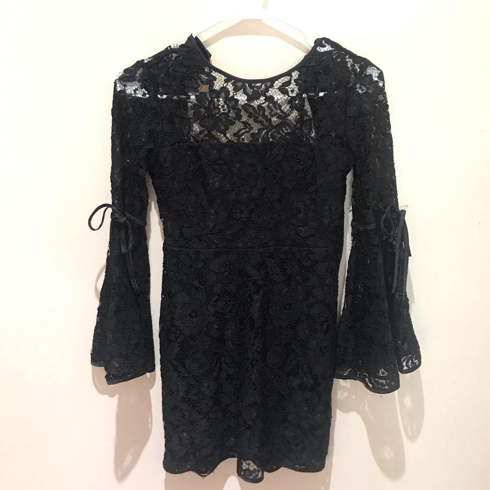 Express Black Lace Mini Dress